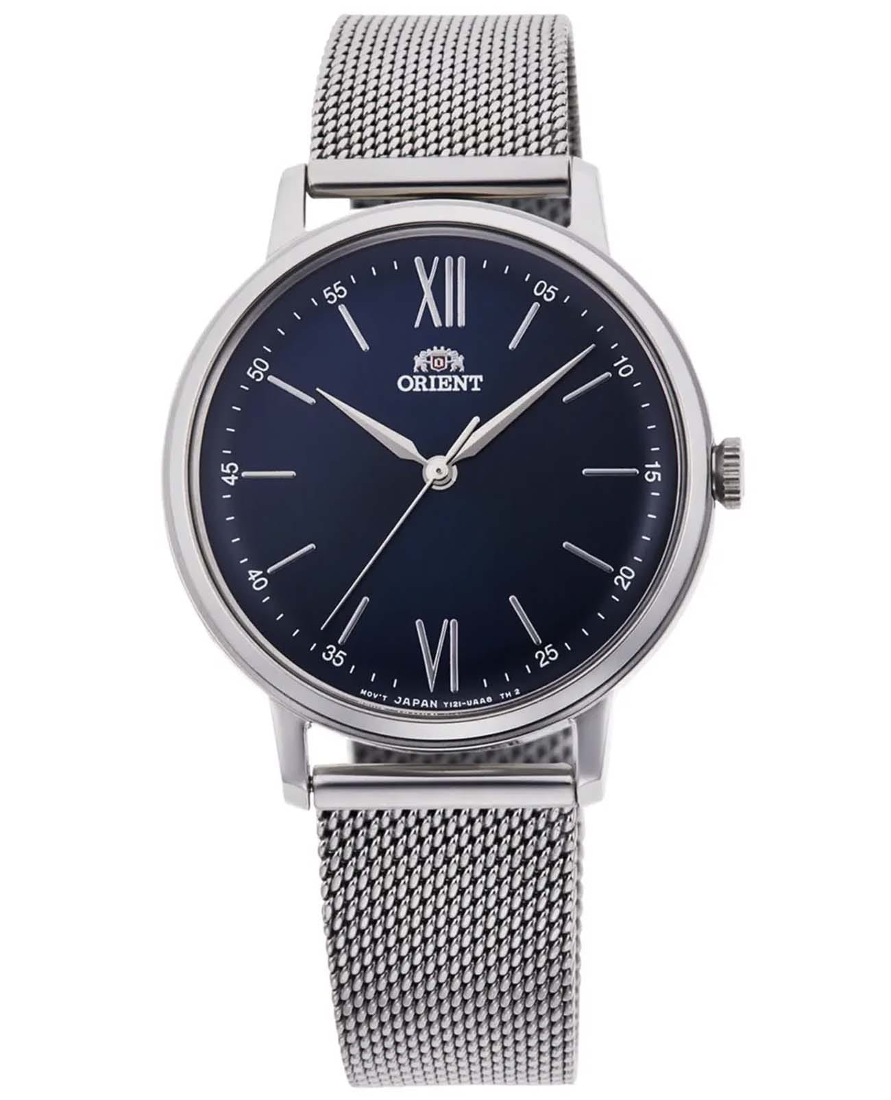 Orient Orient Basic Quartz RA-QC1701L (RN-QC1701L)  RA-QC1701L кварцевые женские часы синий циферблат, браслет нержавеющая сталь — вид спереди