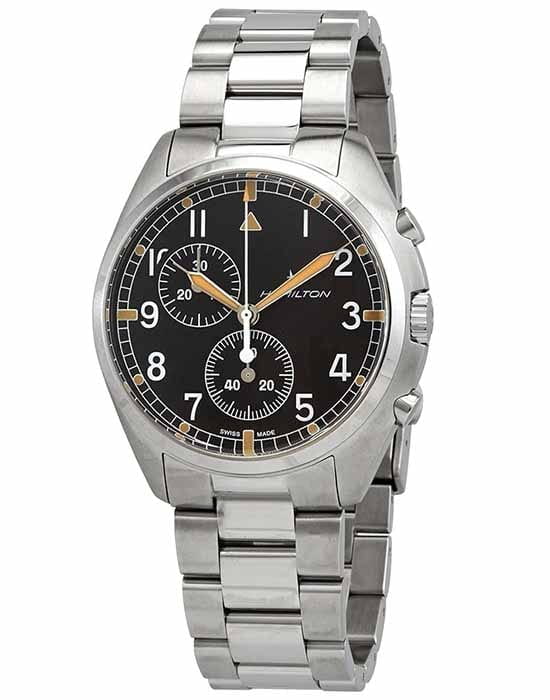 Hamilton Hamilton Khaki Aviation Pilot Pioneer Chrono H76522131 , наручные мужские часы фото под углом