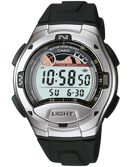 Casio Casio Collection W-753-1A  W-753-1A кварцевые мужские часы серый циферблат, браслет пластик — вид спереди