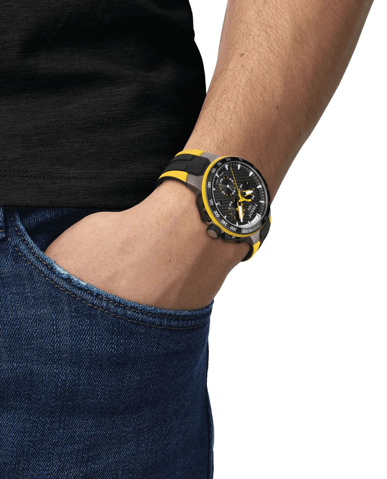 Tissot Tissot T-Race Cycling Tour De France 2020 T111.417.37.201.00 T Race Cycling, наручные мужские часы фото под углом