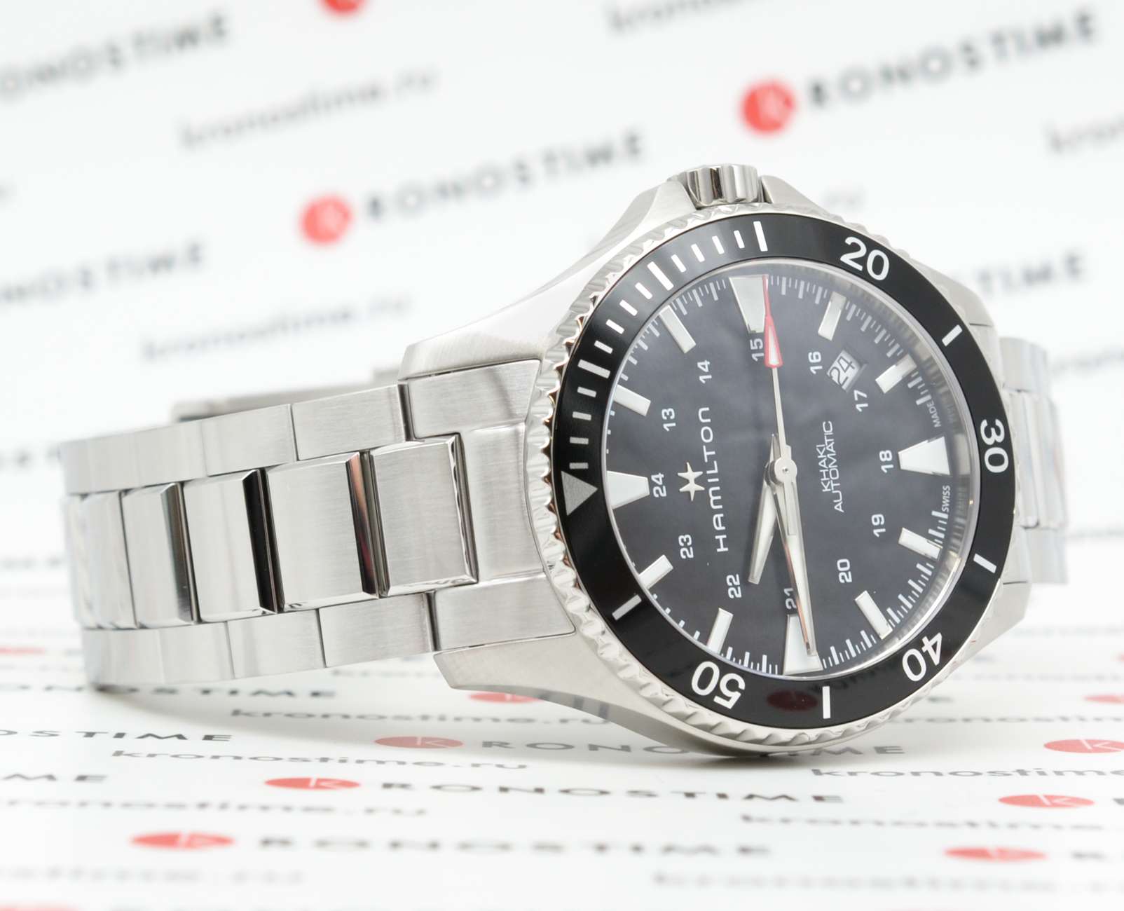 Оригинальные часы Hamilton Hamilton Khaki Navy Scuba Auto H82335131 механические калибр механизма h-10 общий вид