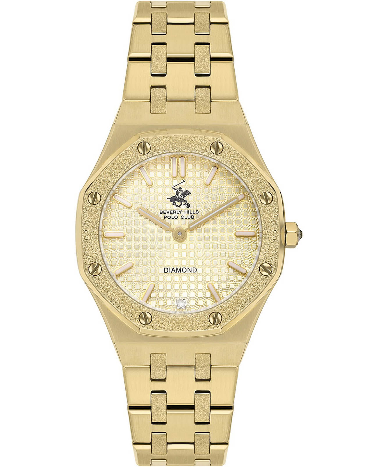 Beverly Hills Polo Club Beverly Hills Polo Club Quartz BP3631X.110  BP3631X.110 кварцевые женские часы золотой циферблат, браслет сталь с ip покрытием — вид спереди