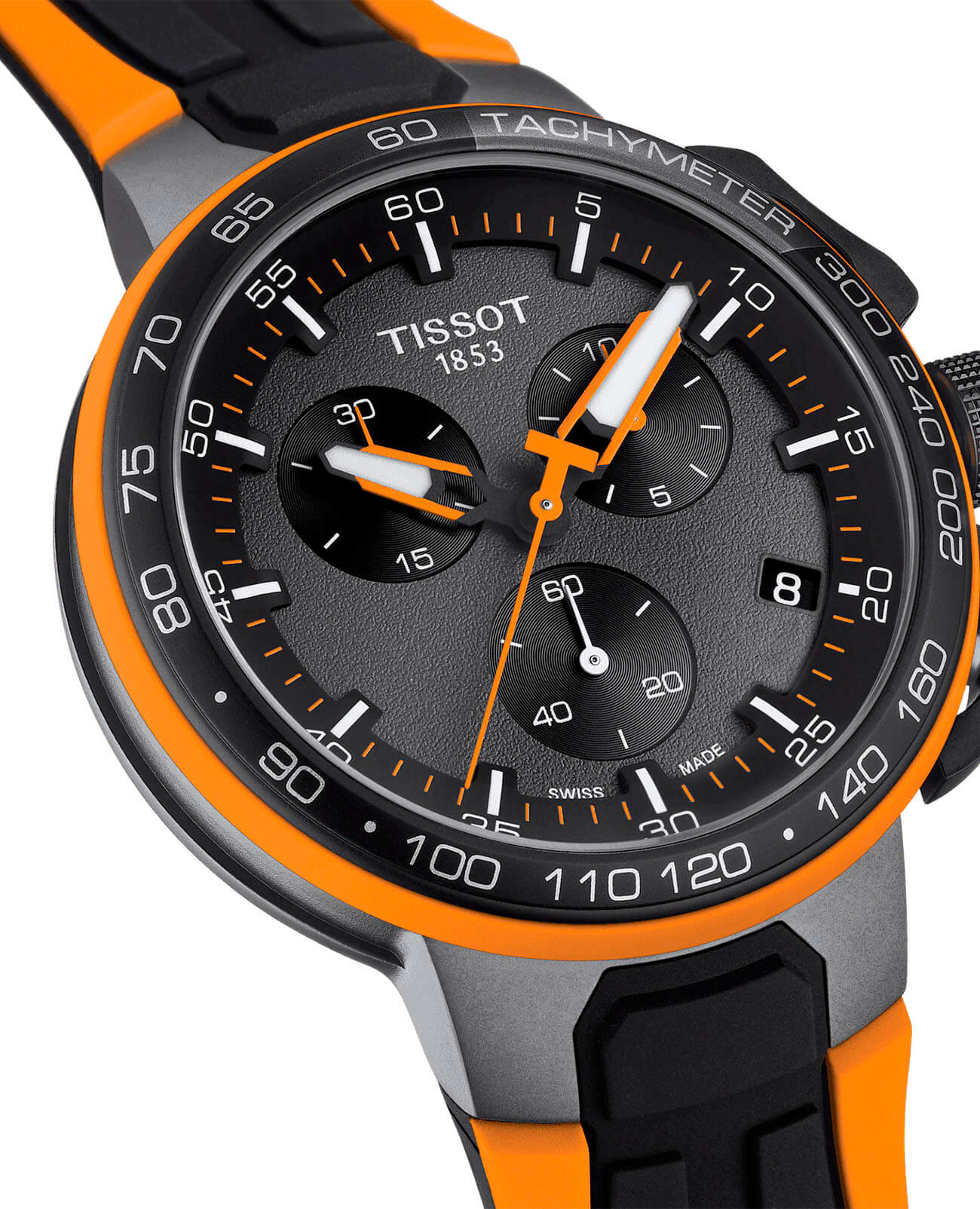 Tissot Tissot T-Race Cycling T111.417.37.441.04, t-sport швейцария мужские часы на браслете силикон боковой вид