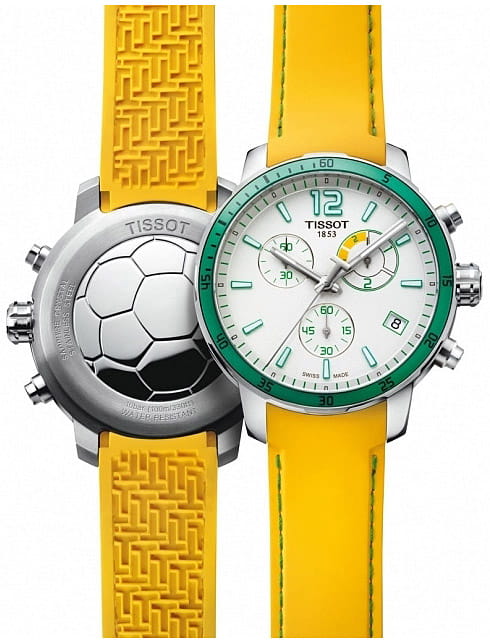 Оригинальные часы Tissot Tissot Quickster Chronograph Football T095.449.17.037.01 кварцевые калибр механизма eta g10.212 общий вид