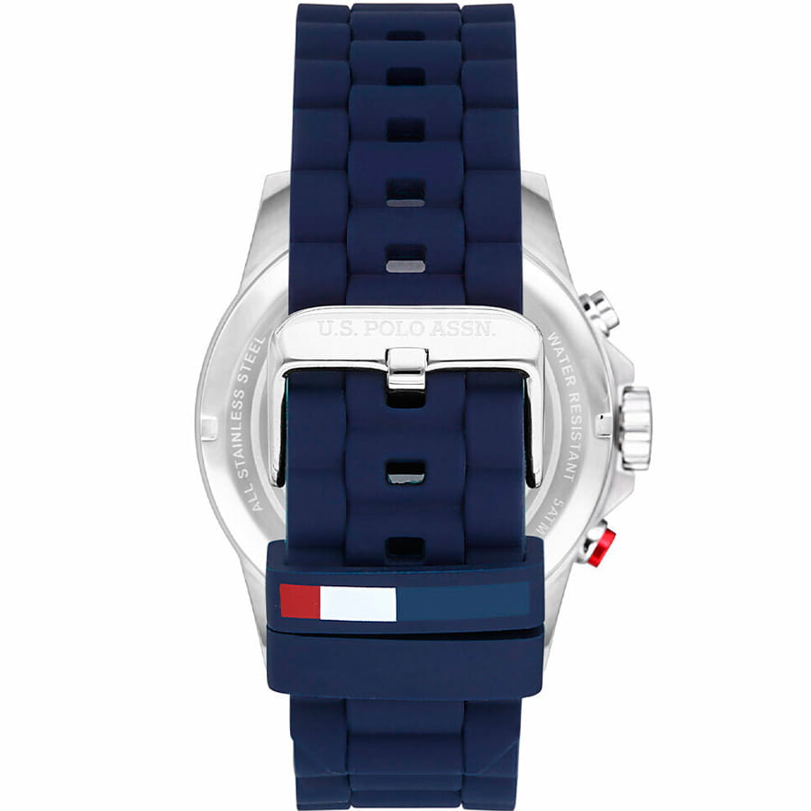 U.S. Polo Assn. U.S. Polo Assn. Crossing USPA1009-02,  сша мужские часы на браслете силикон боковой вид