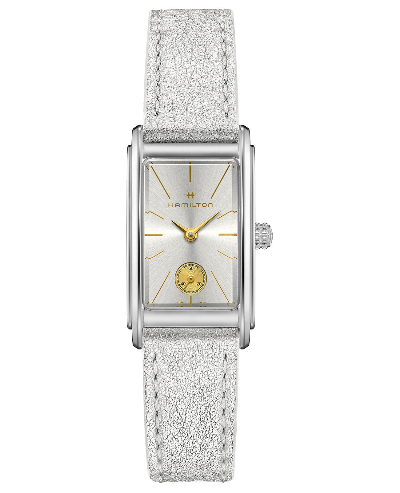 Hamilton Hamilton American Classic Ardmore Quartz H11221850  H11221850 кварцевые женские часы серебристый циферблат, браслет кожаный — вид спереди