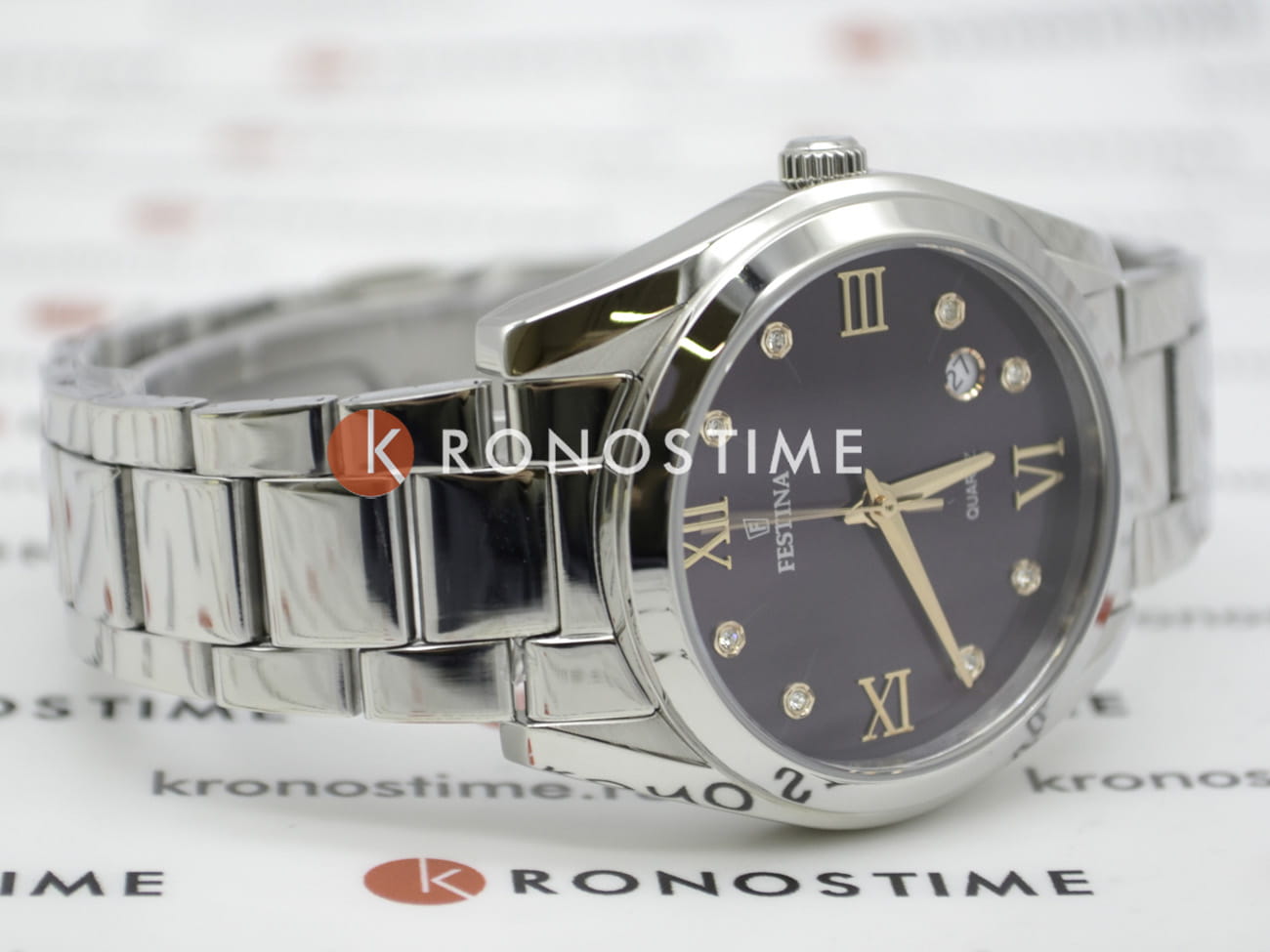 Festina Festina Boyfriend F16790/E кварцевые женские часы часы крупный план бордовый циферблата