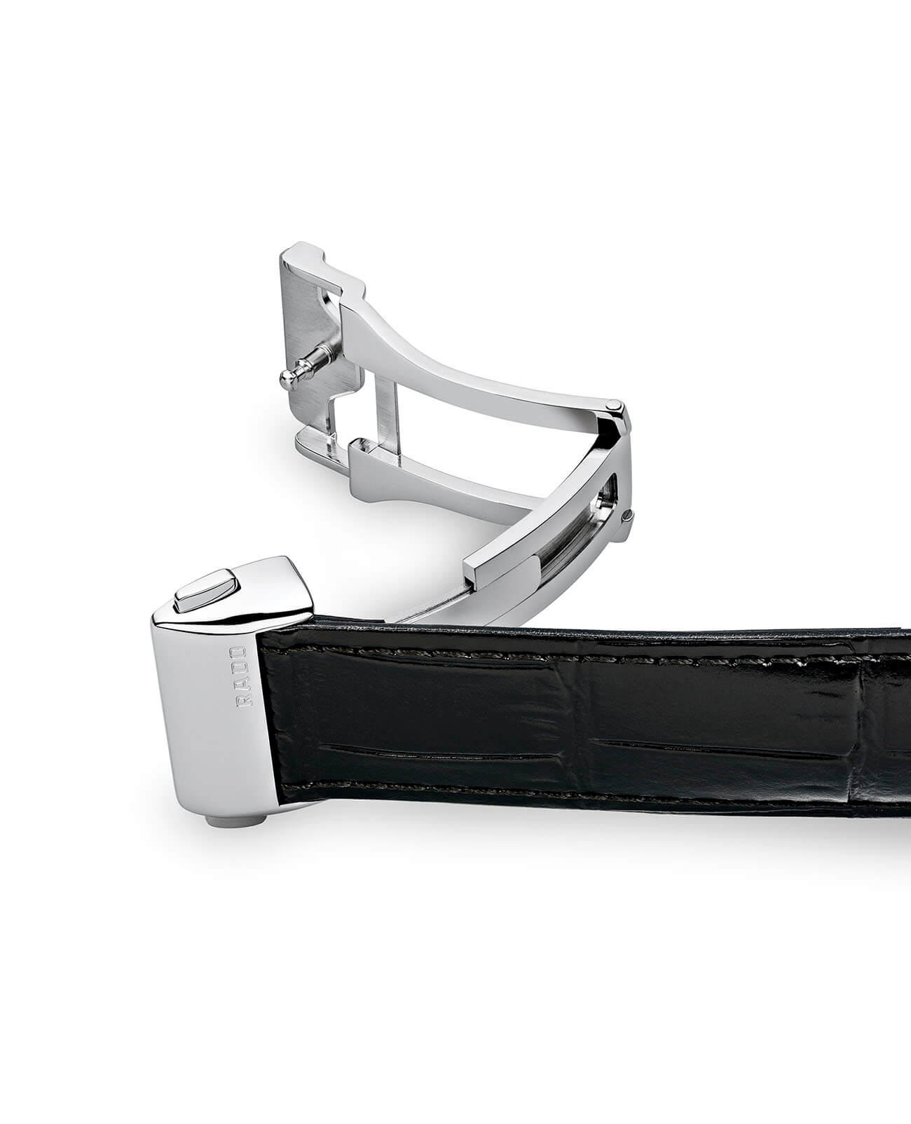 Rado Rado Coupole Classic R22910115, coupole швейцария мужские часы на браслете кожаный боковой вид