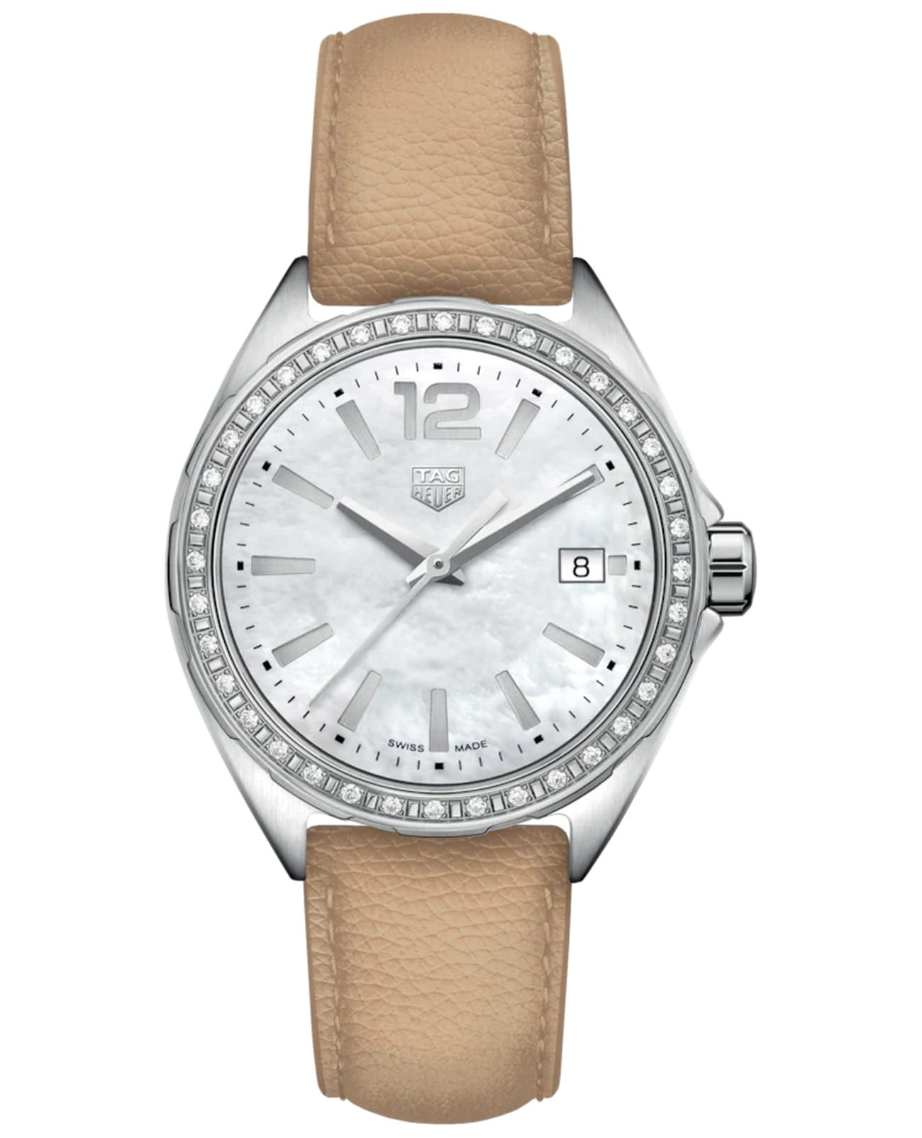TAG Heuer TAG Heuer Formula 1 WBJ131A.FC8254  WBJ131A.FC8254 кварцевые женские часы красный циферблат, браслет кожаный — вид спереди