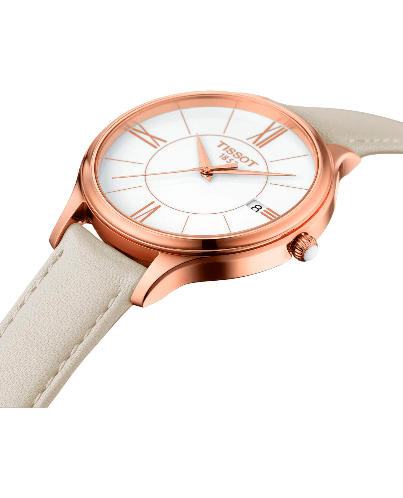 Tissot Tissot Bella Ora Round T103.210.36.018.00 кварцевые женские часы часы крупный план белый циферблата