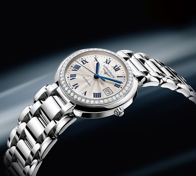 Longines Longines PrimaLuna L8.114.4.71.6, primaluna швейцария женские часы на браслете нержавеющая сталь боковой вид