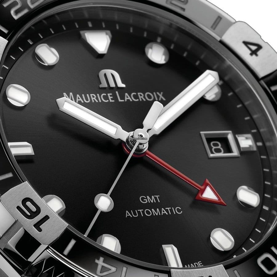 Maurice Lacroix Maurice Lacroix Aikon Venturer GMT AI6158-SS001-330-2, aikon швейцария мужские часы на браслете каучук боковой вид