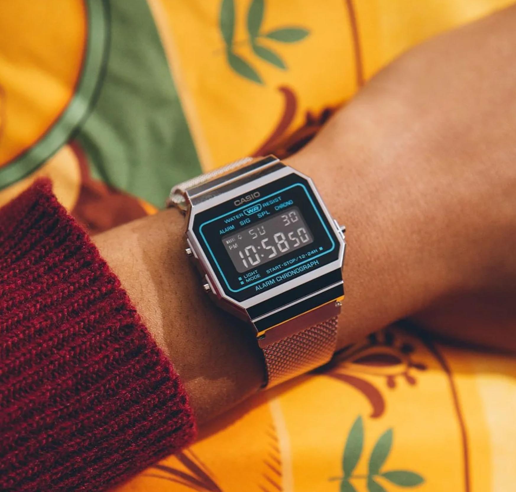 Casio Casio Vintage A700WEMS-1BEF , наручные мужские часы фото под углом