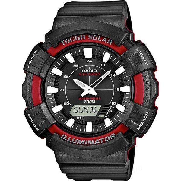 Casio Casio Illuminator AD-S800WH-4A  AD-S800WH-4A  мужские часы черный циферблат, браслет  — вид спереди