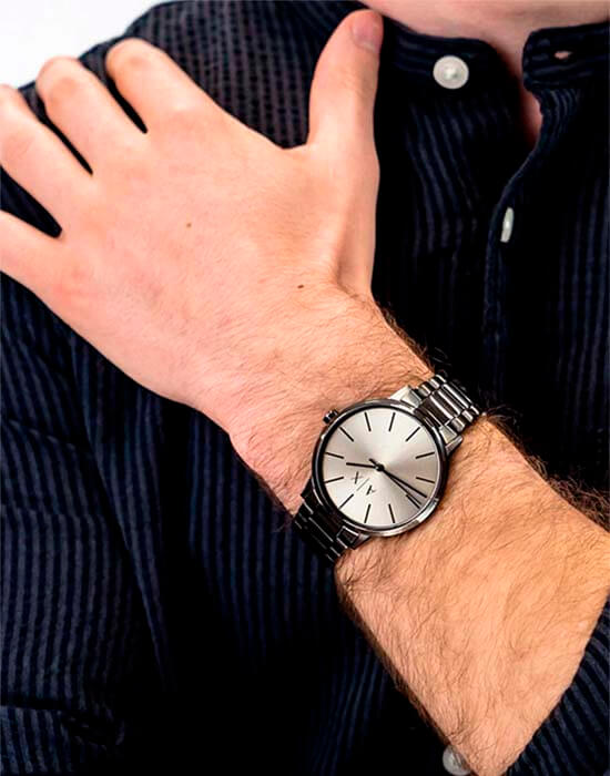 Armani Exchange Armani Exchange Cayde  AX2722,  италия мужские часы на браслете сталь с ip покрытием боковой вид