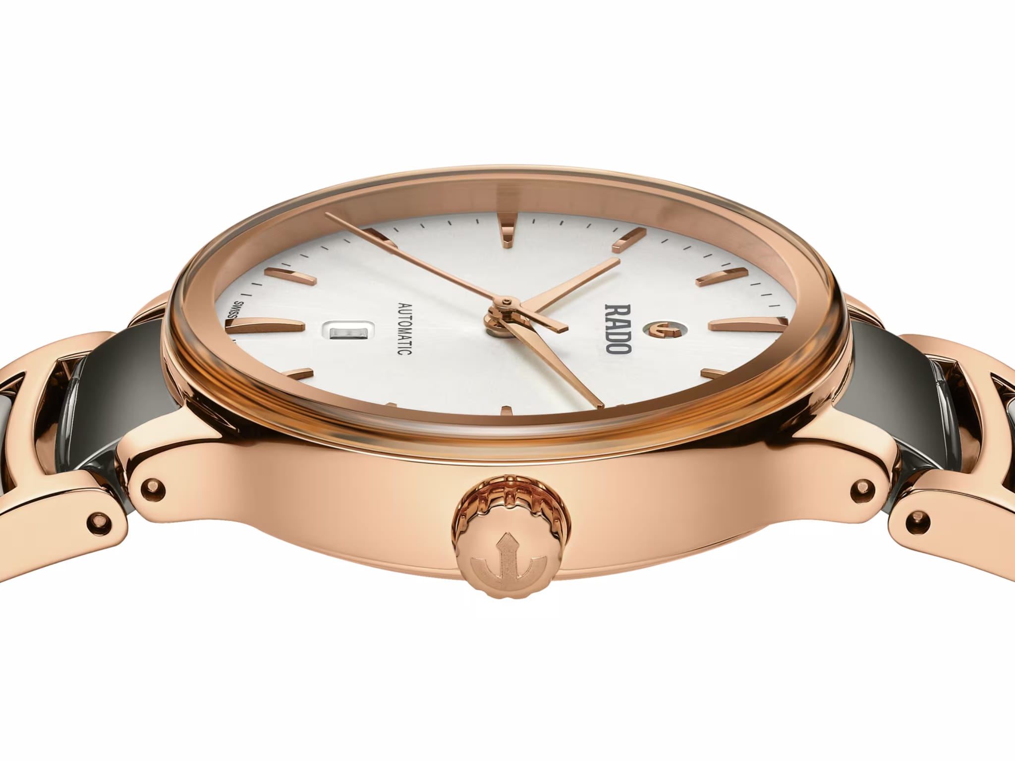 Rado Rado Centrix Automatic R30019012 женские часы белый циферблат на запястье