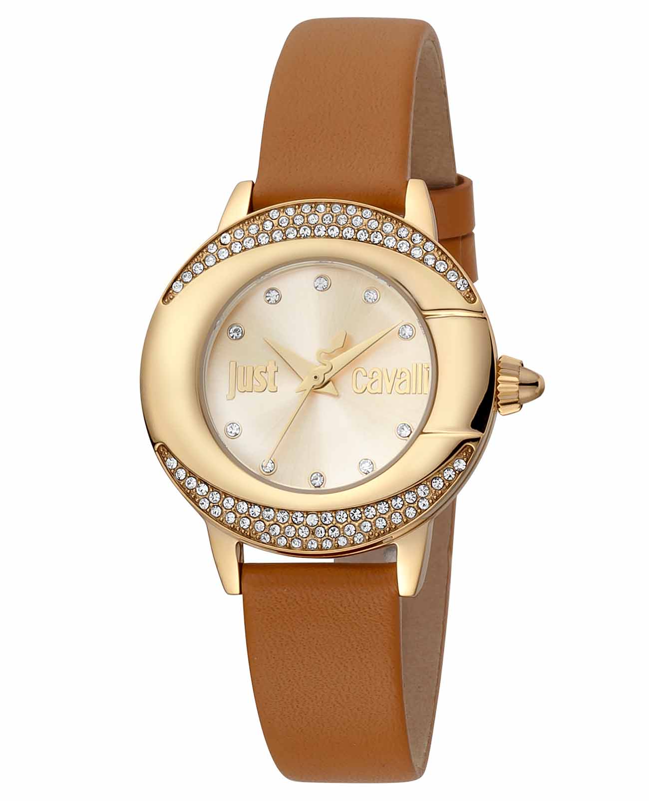 Just Cavalli Just Cavalli animalier JC1L150L0025  JC1L150L0025 кварцевые женские часы  циферблат, браслет кожа + текстиль — вид спереди