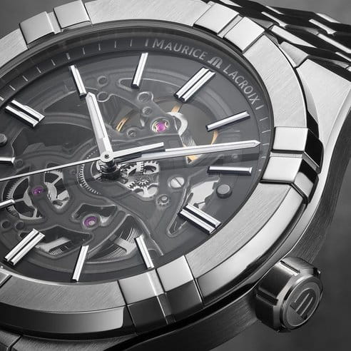 Maurice Lacroix Maurice Lacroix Aikon Automatic Skeleton AI6008-SS002-030-1  — детали корпуса и нержавеющая сталь