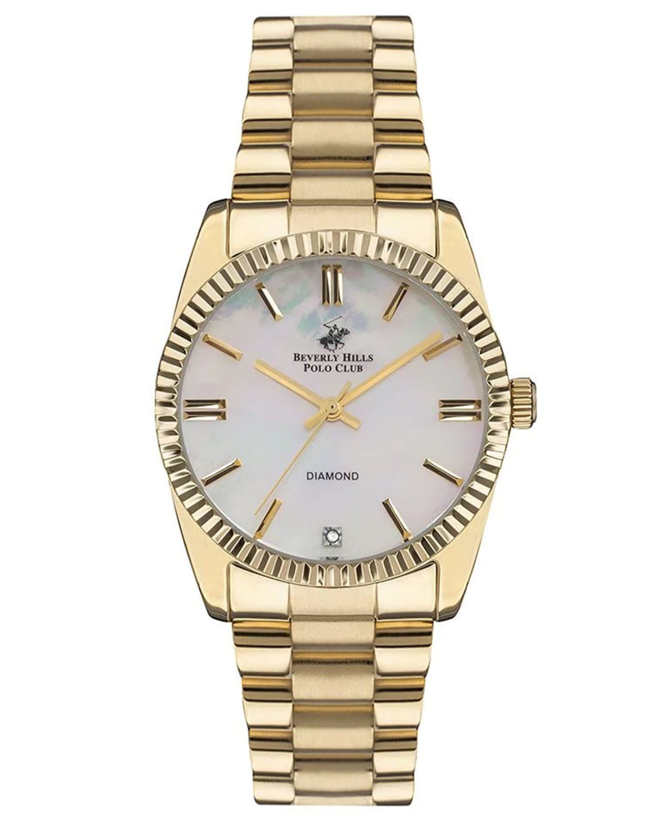 Beverly Hills Polo Club Beverly Hills Polo Club BP3172C.120  BP3172C.120 кварцевые женские часы перламутровый циферблат, браслет суперметалл с ip покрытием — вид спереди
