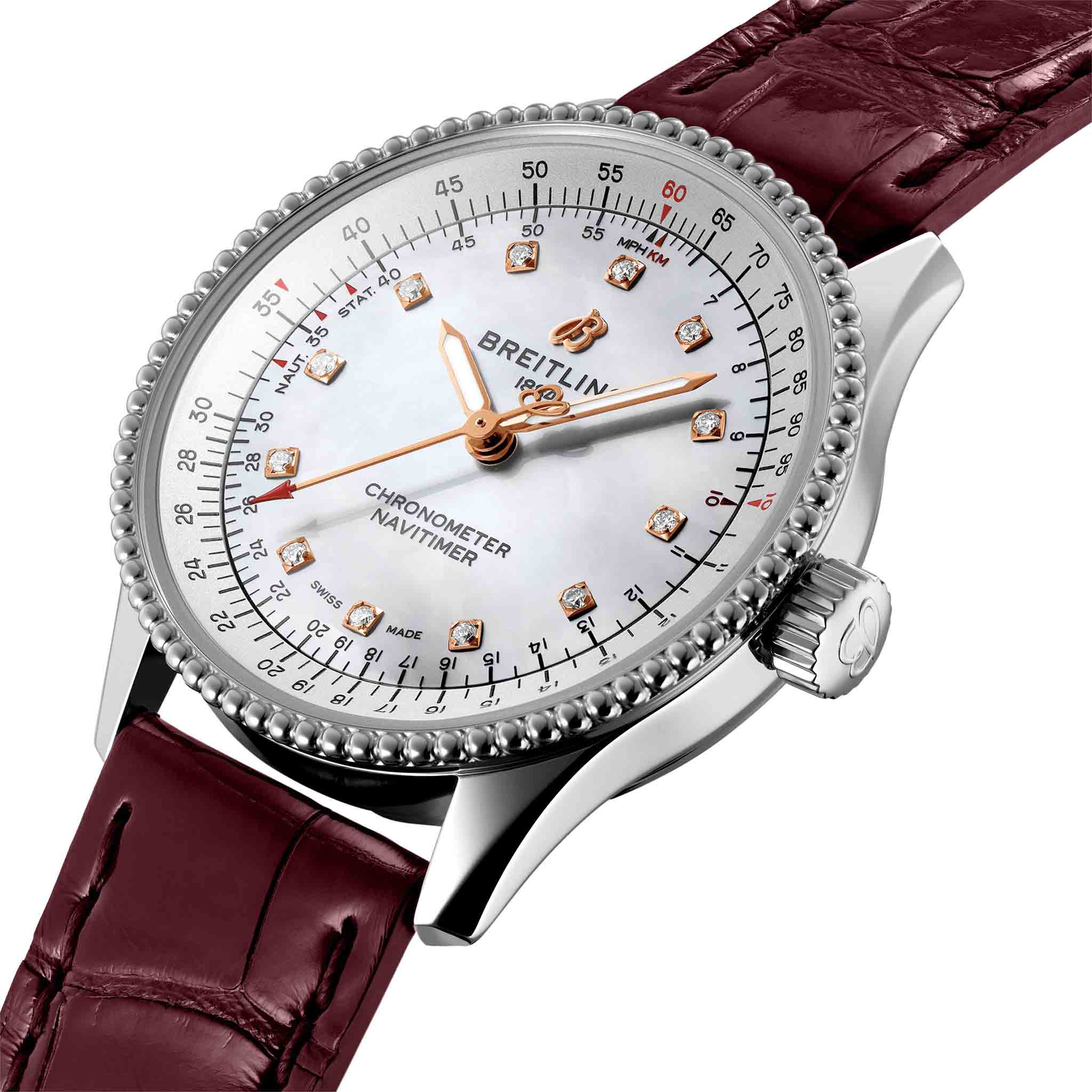 Breitling Breitling Navitimer Automatic 35 A17395211A1P2 женские часы перламутровый циферблат на запястье