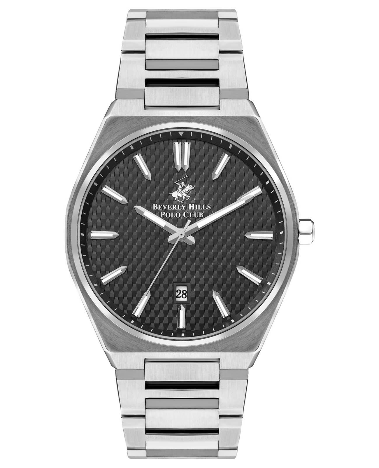Beverly Hills Polo Club Beverly Hills Polo Club BP3503X.350  BP3503X.350 кварцевые мужские часы черный циферблат, браслет нержавеющая сталь — вид спереди