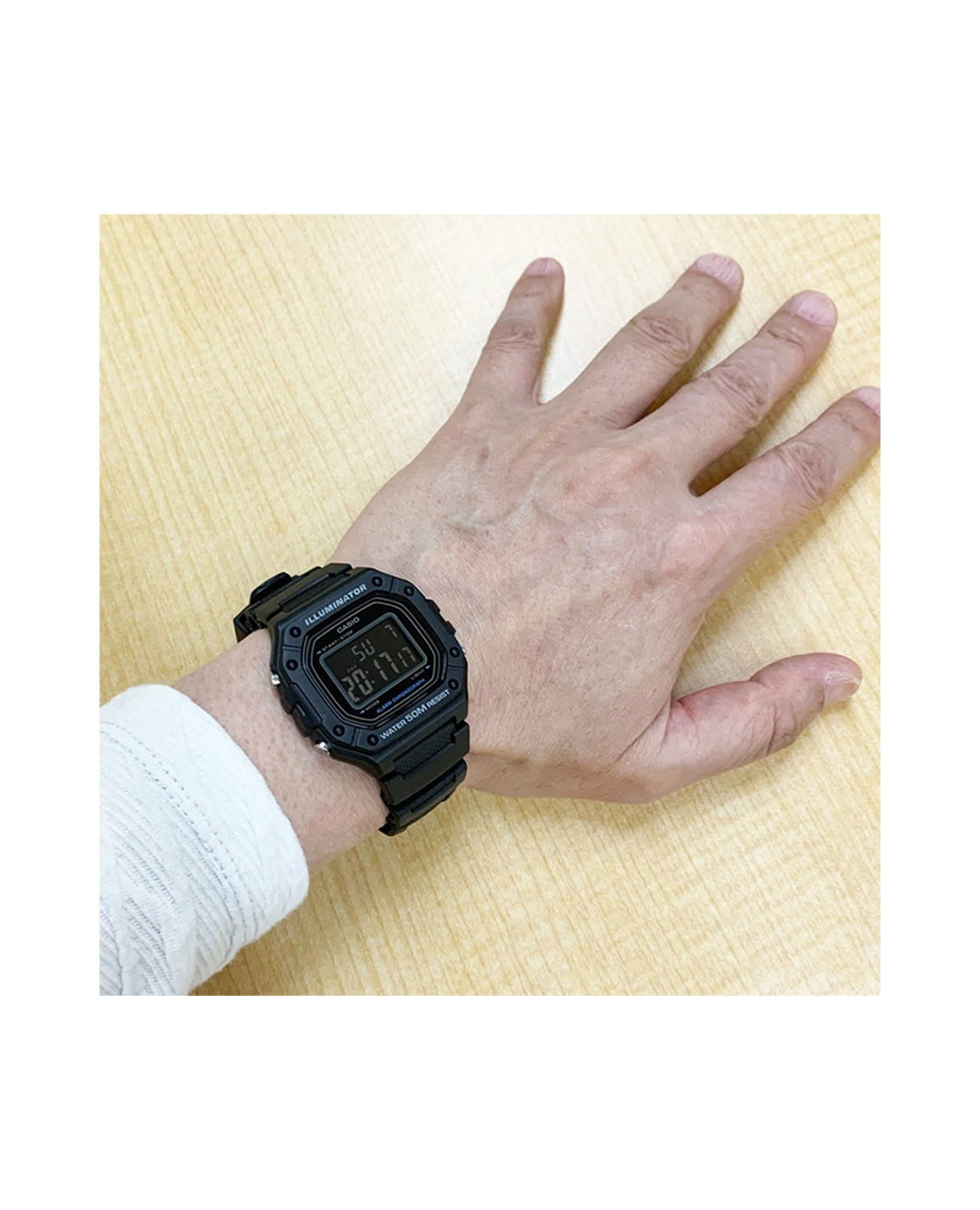 Casio Casio Collection W-218H-1B , наручные мужские часы фото под углом