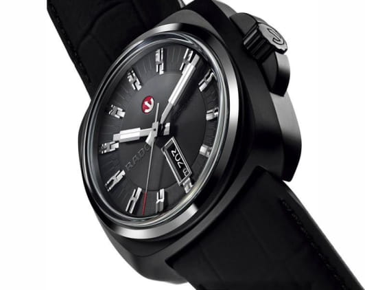 Rado Rado Hyperchrome R32171155, hyperchrome швейцария мужские часы на браслете кожаный боковой вид