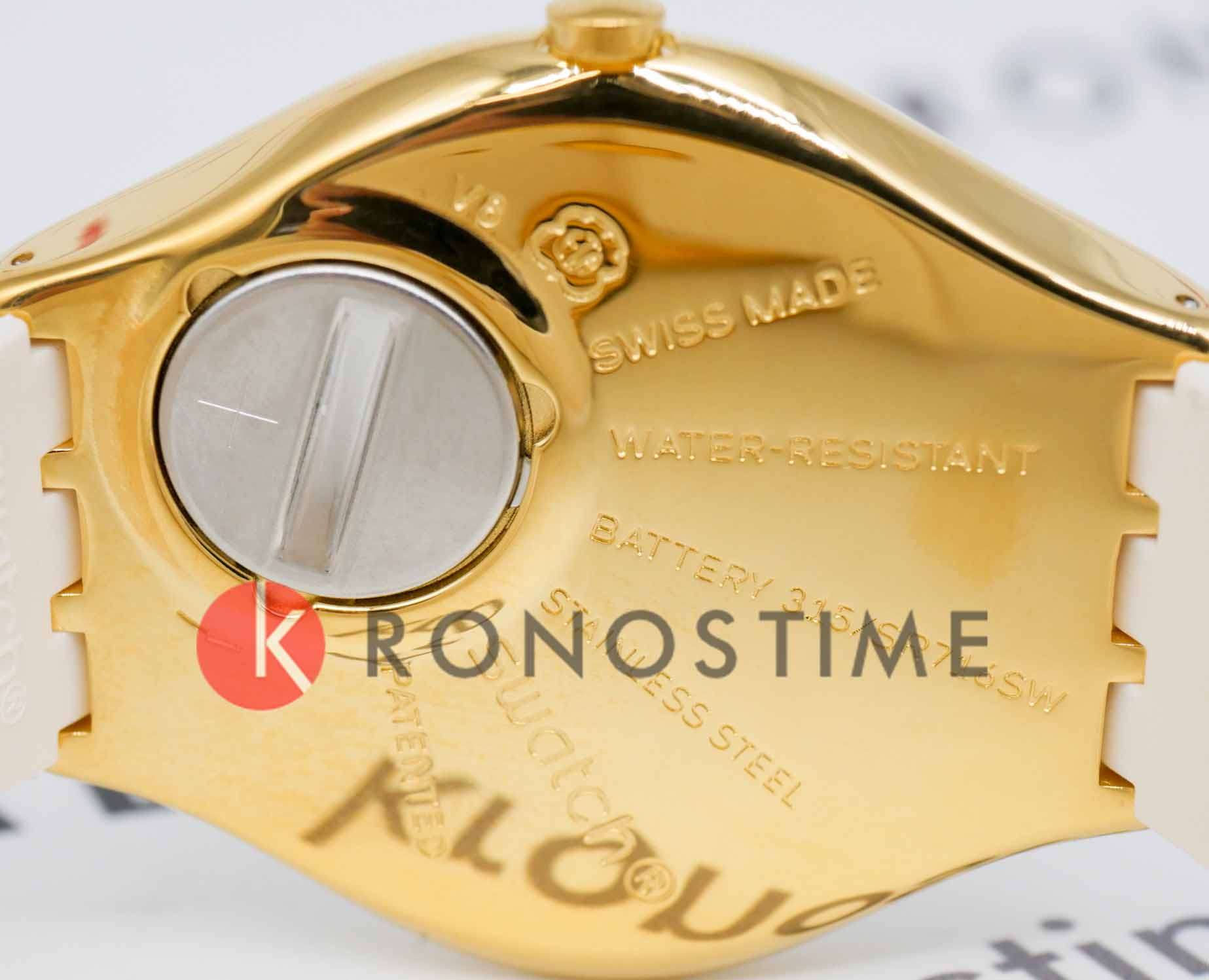 Swatch Swatch Skin Irony SYXG127 кварцевые женские часы часы крупный план желтый циферблата