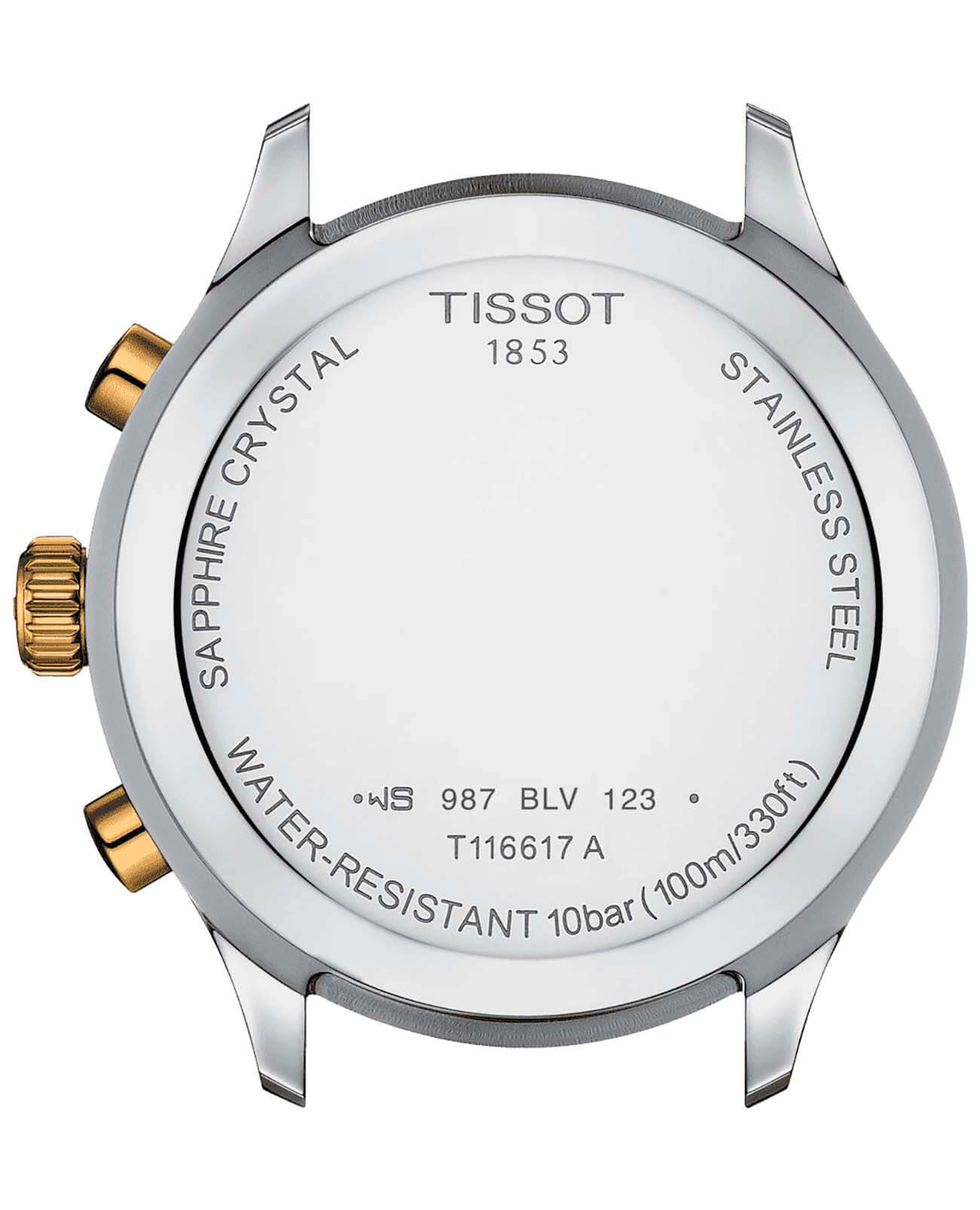 Оригинальные часы Tissot Tissot Chrono XL Classic T116.617.22.021.00 кварцевые калибр механизма eta g10.212 общий вид