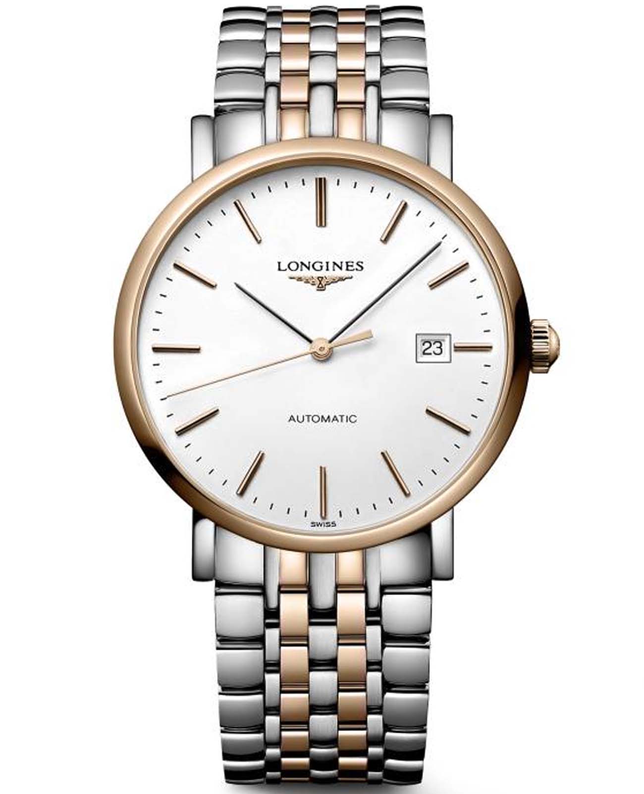 Longines Longines Elegant Collection L4.910.5.12.7  L49105127 механические женские часы белый циферблат, браслет нержавеющая сталь — вид спереди