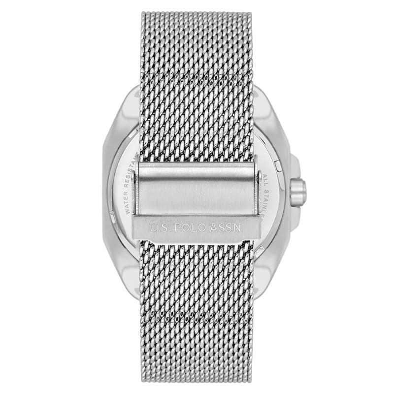U.S. Polo Assn. U.S. Polo Assn. Fundamental USPA1063-01,  сша мужские часы на браслете нержавеющая сталь боковой вид