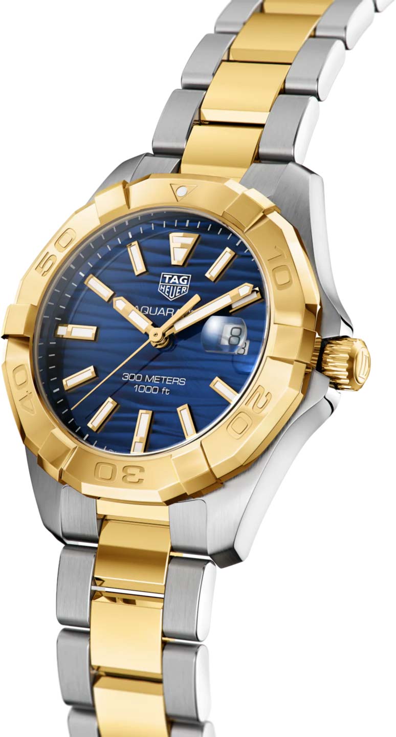 TAG Heuer TAG Heuer Aquaracer WBD1325.BB0320, aquaracer швейцария женские часы на браслете сталь + золото боковой вид
