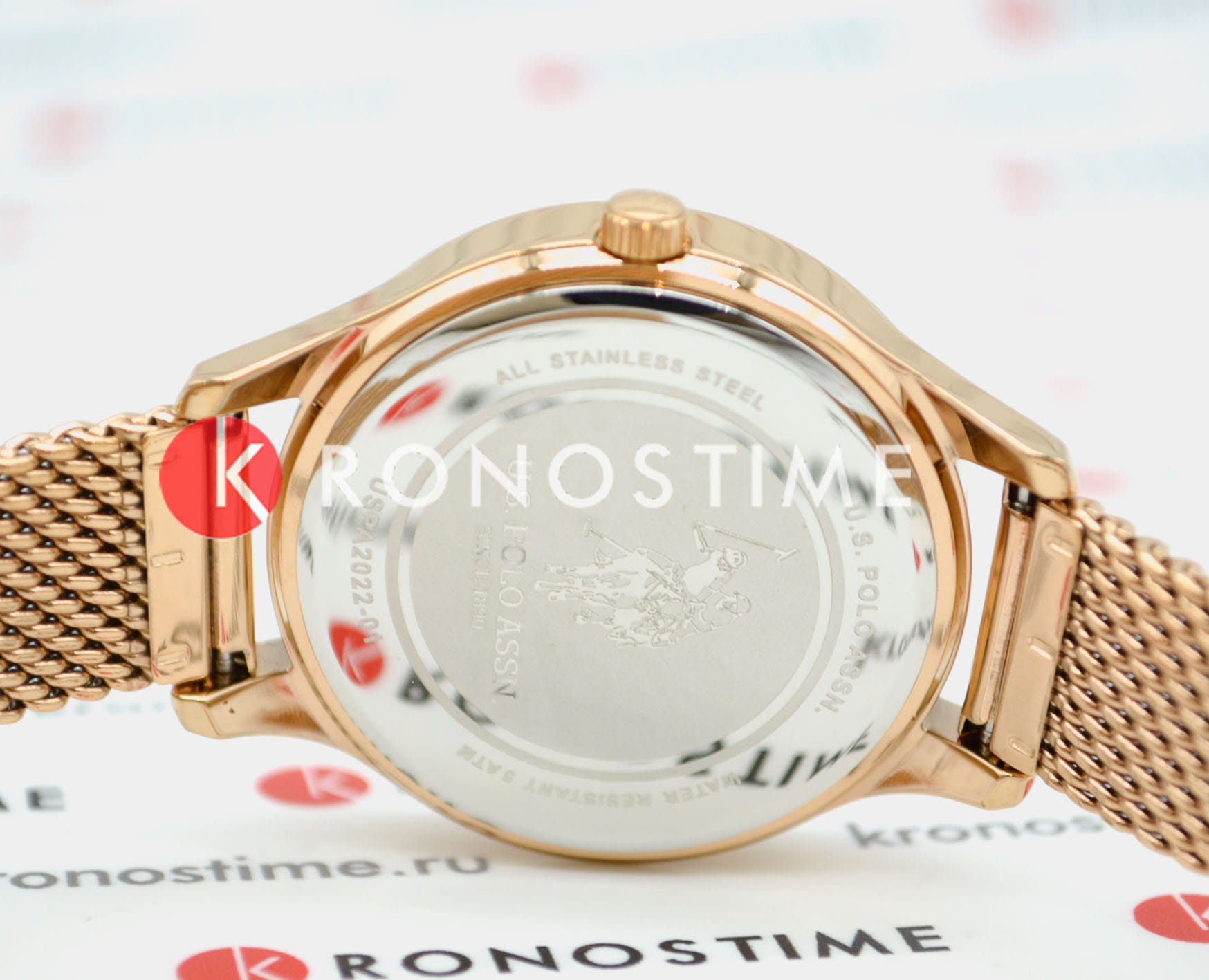 U.S. Polo Assn. U.S. Polo Assn. Stile USPA2022-01 кварцевые женские часы часы крупный план белый циферблата