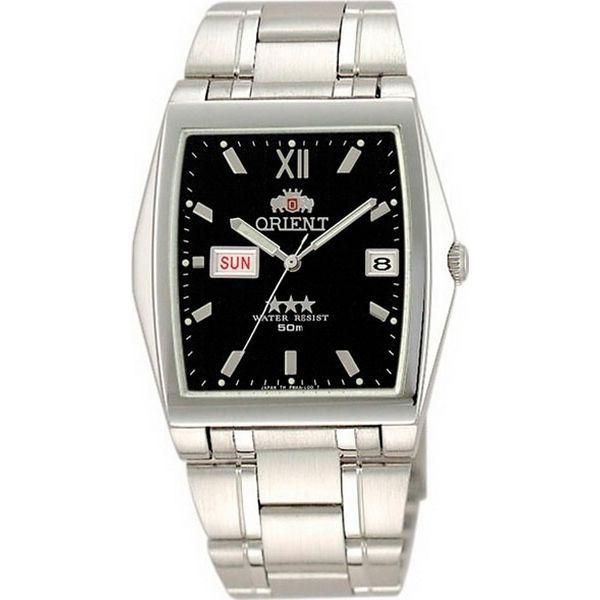 Orient Orient PMAA004B (FPMAA004B)  FPMAA004B механические мужские часы черный циферблат, браслет  — вид спереди