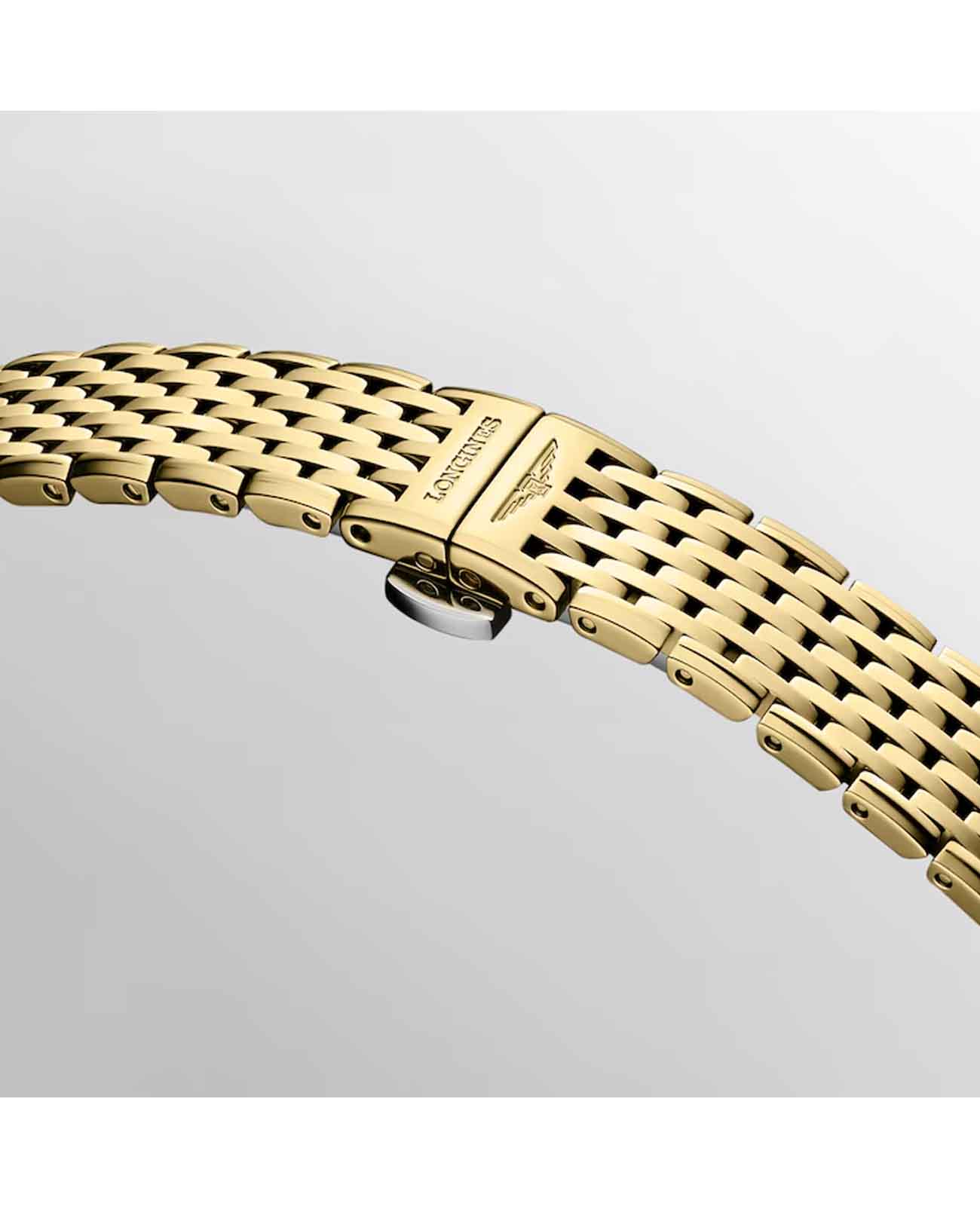 Longines L42092118 женские часы застежка крупным планом