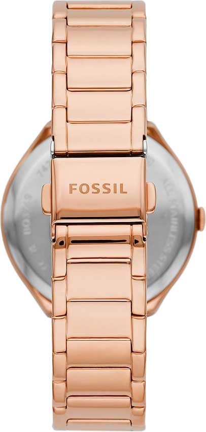 Fossil Fossil Georgia  BQ3739,  сша женские часы на браслете сталь с ip покрытием боковой вид