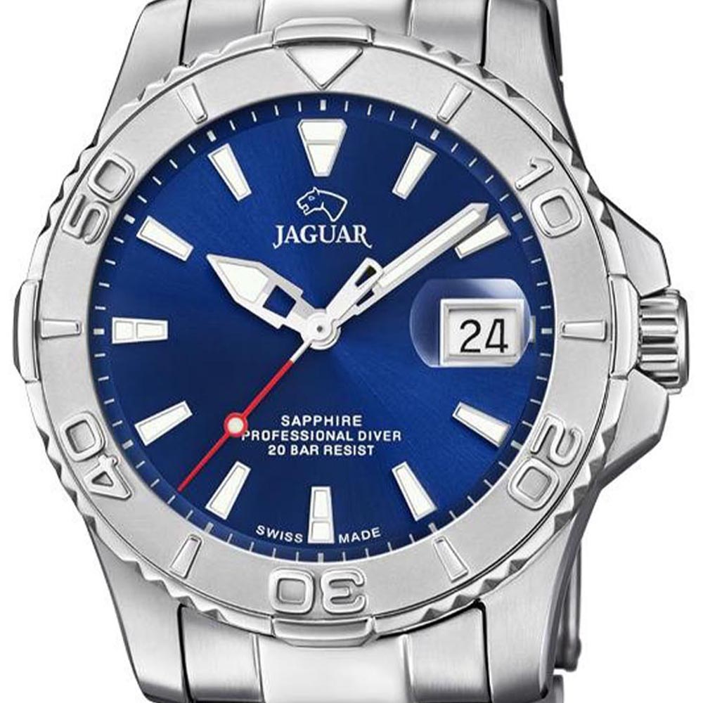 Jaguar Jaguar Couple Diver J969/2,  швейцария мужские часы на браслете нержавеющая сталь боковой вид