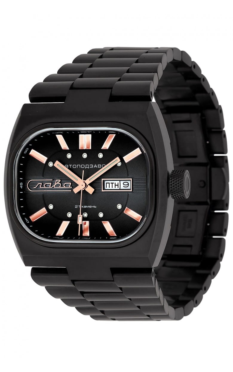 Слава Слава Телевизор 3044706/100-8205 мужские часы черный циферблат на запястье