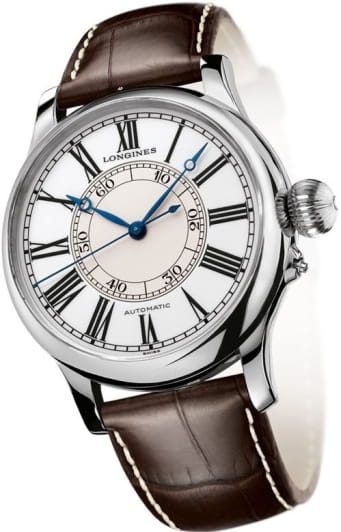 Longines Longines Weems Second-Setting Watch L2.713.4.11.0 , наручные мужские часы фото под углом