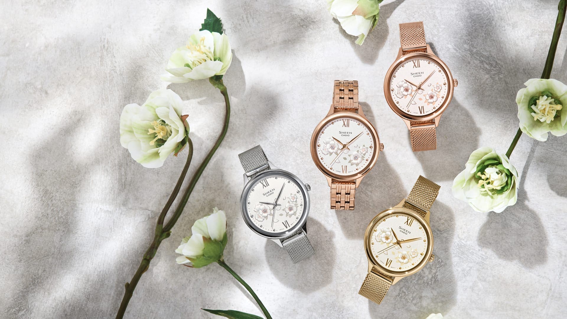 Casio Casio Sheen SHE-4551M-7AUDF, sheen япония женские часы на браслете сталь с ip покрытием боковой вид