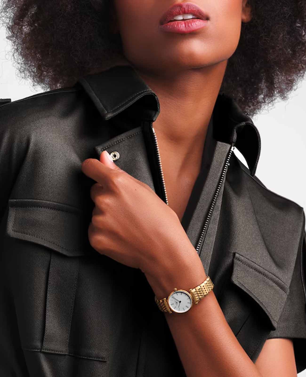 Longines La Grande Classique de Longines L4.209.2.11.8 женские часы белый циферблат на запястье