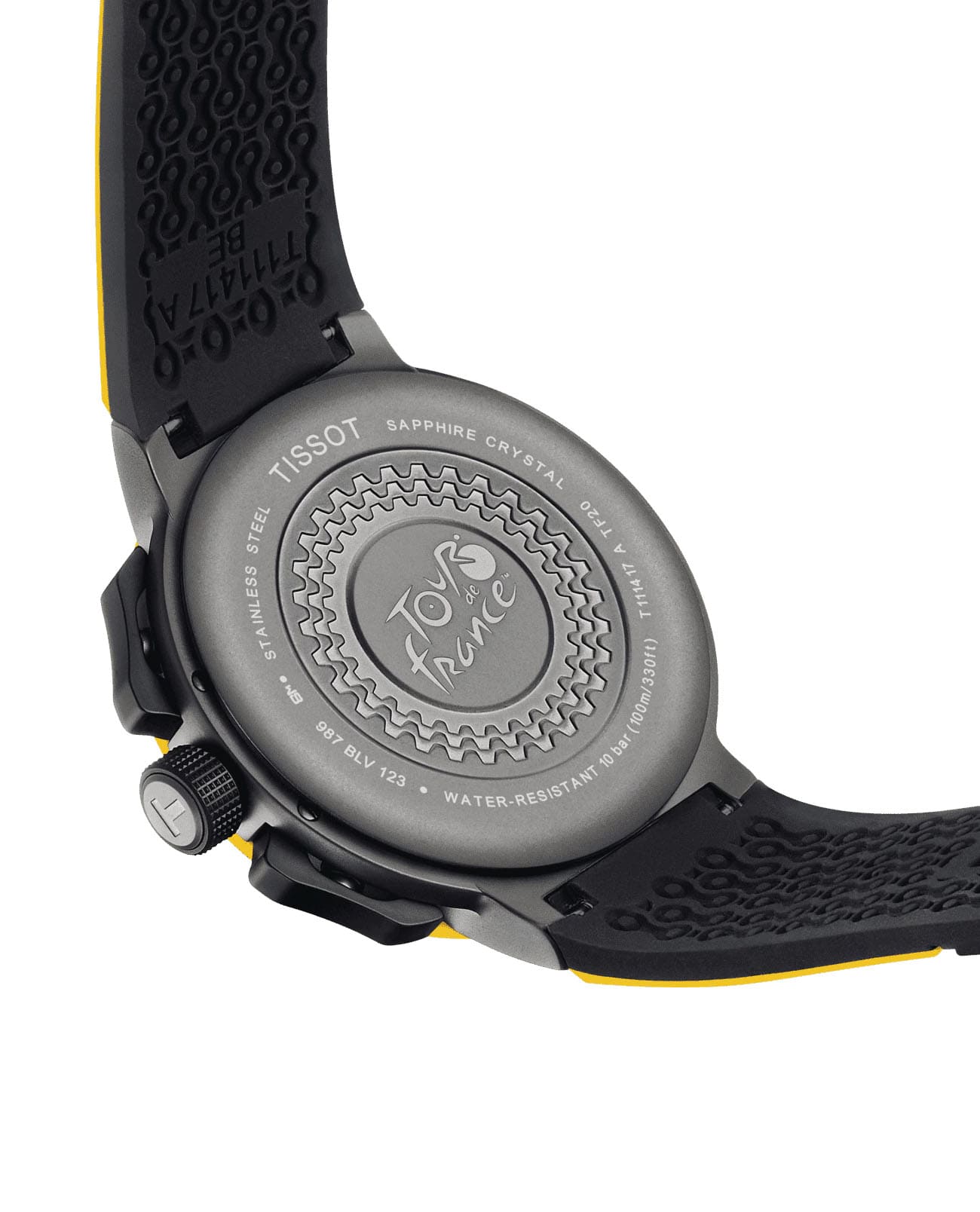 Tissot Tissot T-Race Cycling Tour De France 2020 T111.417.37.201.00 кварцевые мужские часы часы крупный план черный циферблата