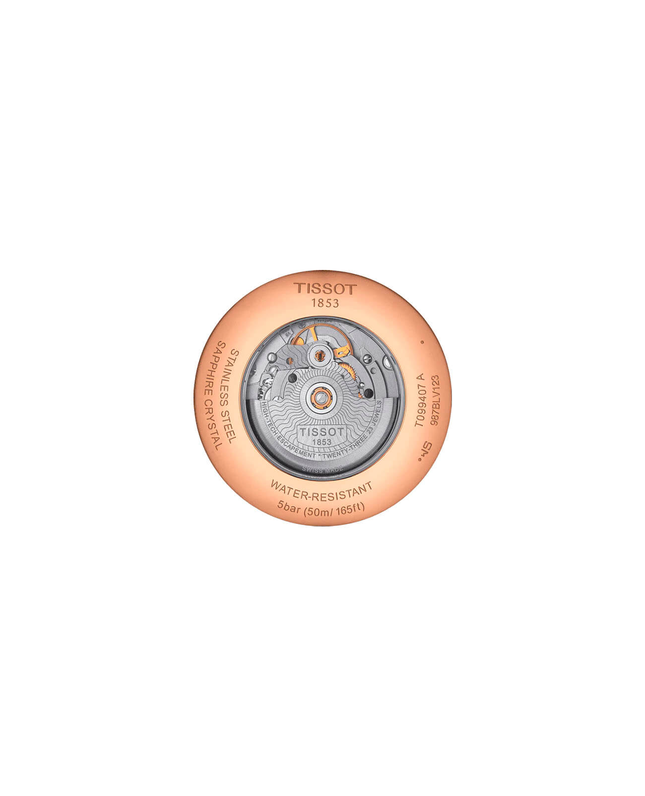 Tissot T0994073644700 мужские часы застежка крупным планом