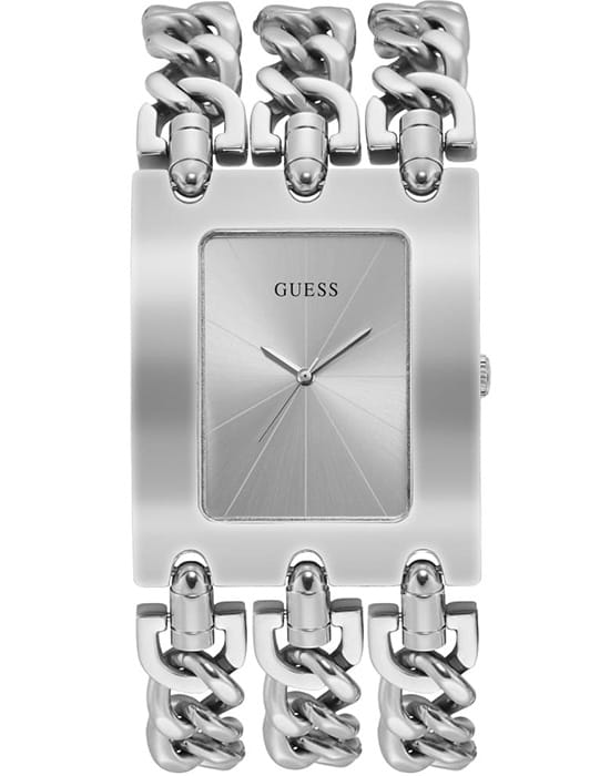 Guess GUESS W1274L1  W1274L1 кварцевые женские часы серебристый циферблат, браслет нержавеющая сталь — вид спереди