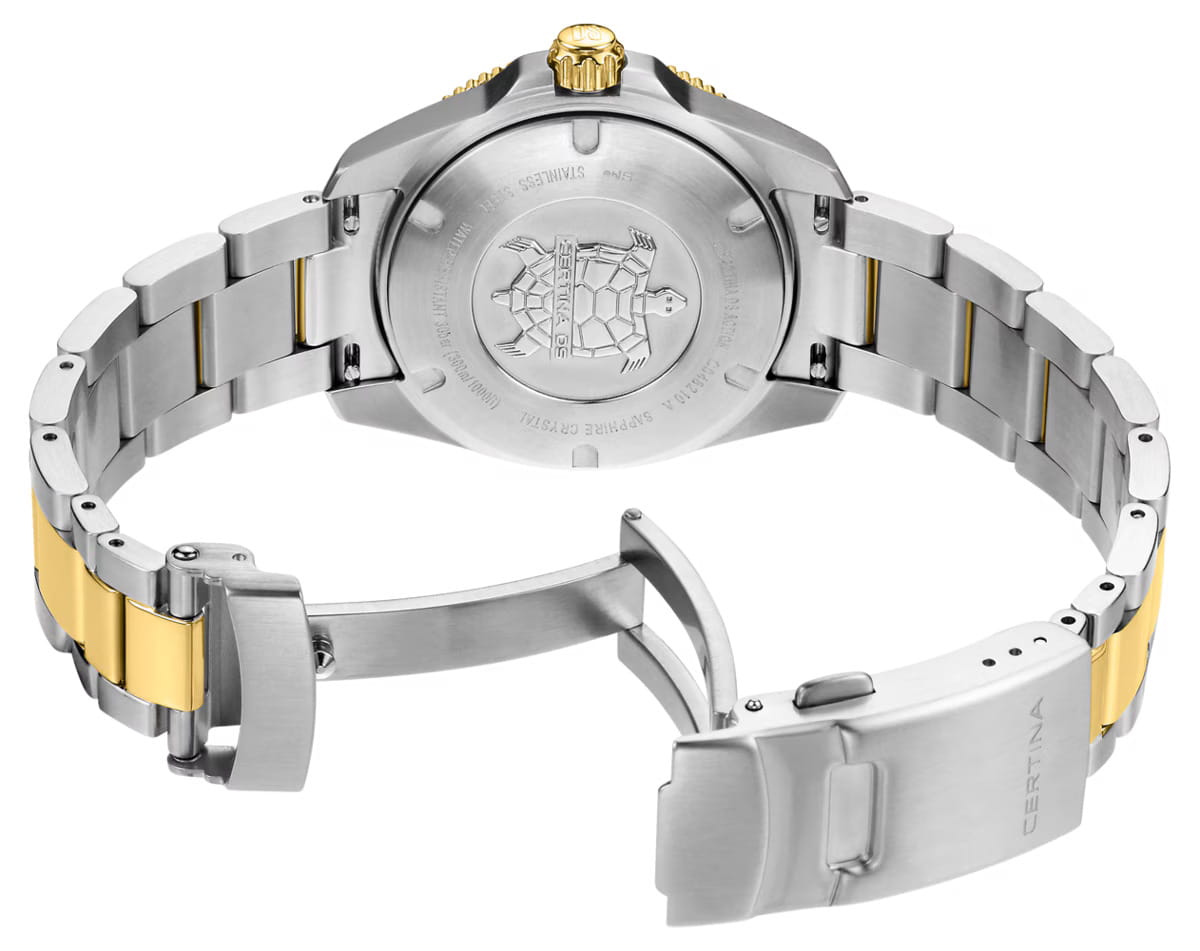 Certina Certina DS Action Lady C048.210.22.131.00  — детали корпуса и нержавеющая сталь с pvd-покрытием