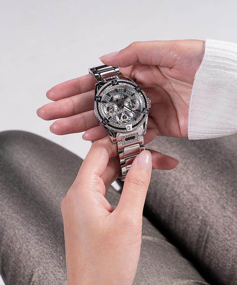 Guess Guess Queen GW0464L1 кварцевые женские часы часы крупный план серебристый циферблата