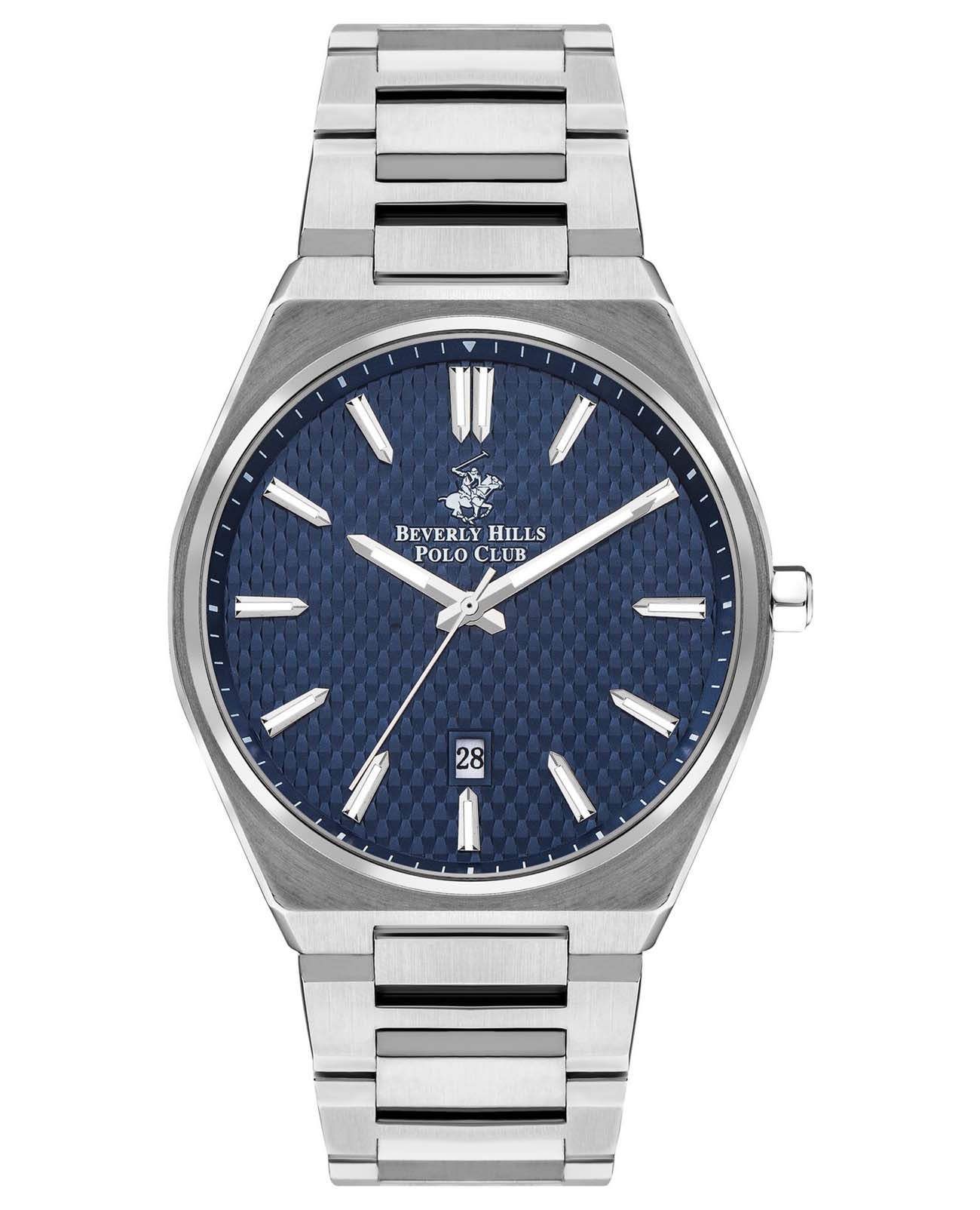 Beverly Hills Polo Club Beverly Hills Polo Club BP3503X.390  BP3503X.390 кварцевые мужские часы синий циферблат, браслет нержавеющая сталь — вид спереди