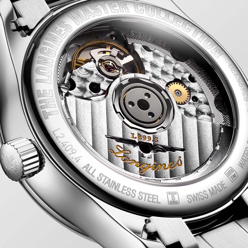Longines Longines Master Collection L2.409.4.87.6 механические женские часы часы крупный план перламутровый циферблата