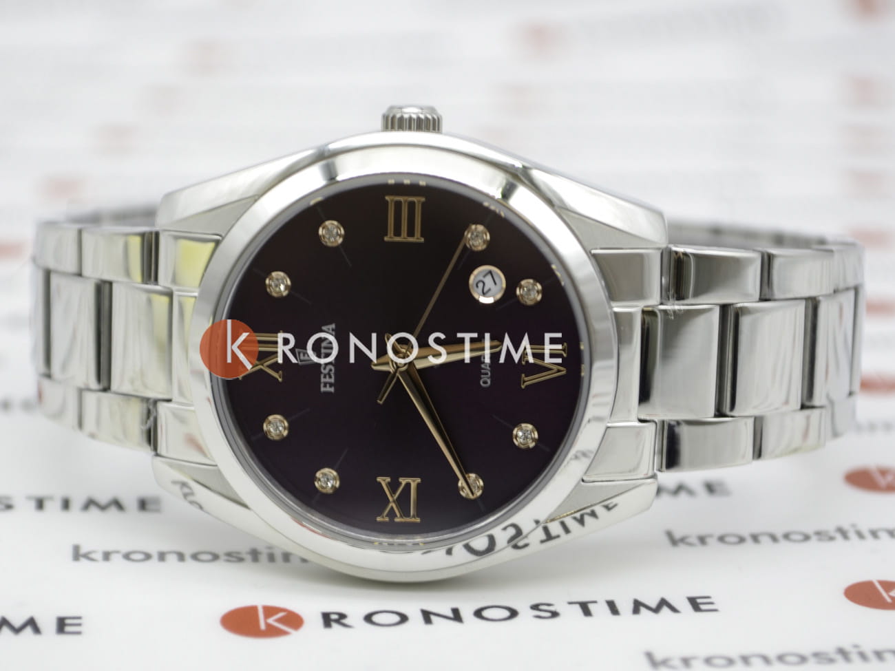 Festina Festina Boyfriend F16790/E женские часы бордовый циферблат на запястье