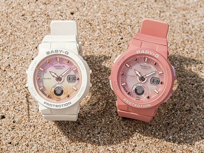 Casio Casio Baby-G BGA-250-4A автокварц (кинетик) женские часы часы крупный план розовый циферблата